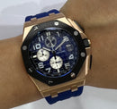 Audemars Piguet Royal Oak Offshore 44mm Mostrador Azul Bezel Aço