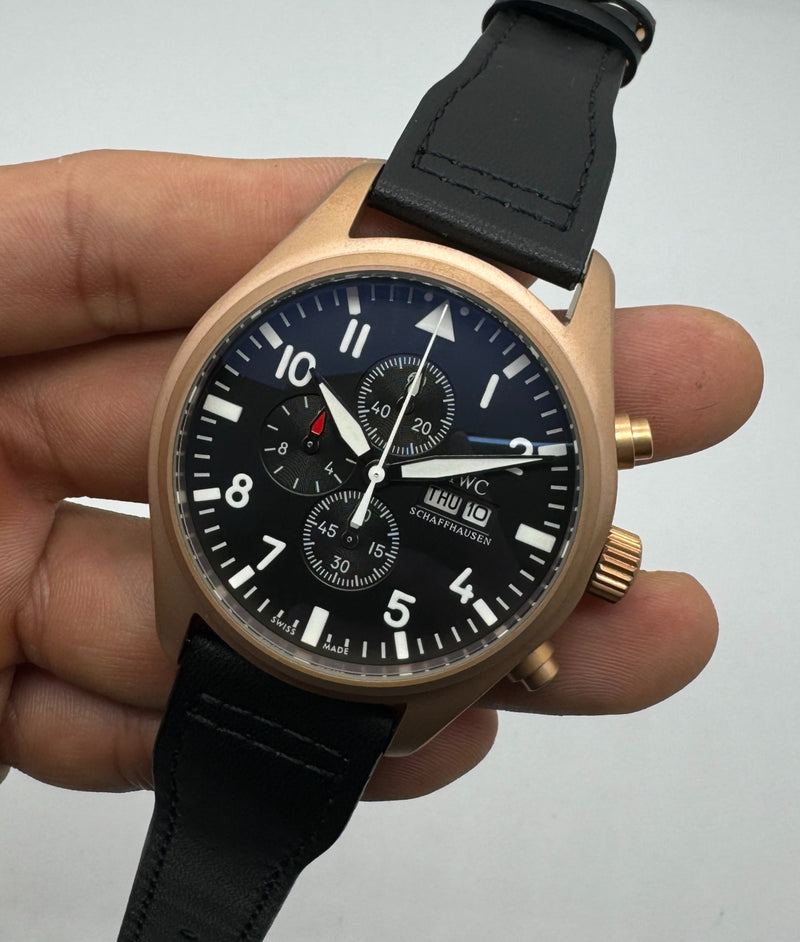 IWC Aviador Cronógrafo TOP GUN 41mm Aço/Rose