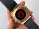Hublot King Power 48mm Aço/Rose, Mostrador Preto, John Walker