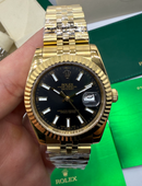 Rolex Date-Just 41mm/36mm Aço/Dourado, Mostrador Dourado, Luneta Canelada