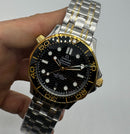 Omega Seamaster Co-Axial 40mm Aço/Dourado Mostrador Preto