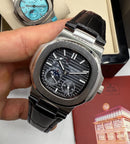 Patek Philippe Nautilus Fases da Lua 40mm, Aço, Mostrador Cinza