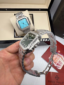 Patek Philippe Cubitus 40mm, Mostrador Verde, Pulseira Aço