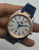 Omega Aquaterra 41,5mm Aço/Rose, Pulseira Borracha