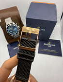 Breitling Superocean Crono Aço 44mm Pulseira Borracha