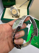 Rolex Oyster Perpetual Oystersteel 41mm, Mostrador Verde Oliva - CLONE
