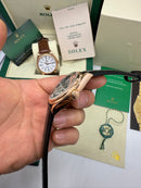 Rolex Cellini Aço 39mm, Pulseira Couro