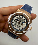 Hublot King Power 48mm Aço/Rose, Mostrador Branco Miame