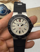 Bvlgari Alumium 41mm - Mostrador Aluminio - Pulseira Borracha