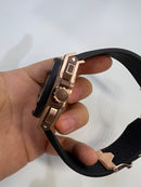 Hublot King Power 48mm Aço/Rose, Mostrador Preto Esqueleto