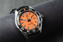 Tag Heuer F1 43mm Aço Mostrador Laranja Luneta Preta Pulseira Borracha