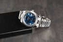 Rolex Day-Date 40mm Mostrador Azul Luneta Canelada