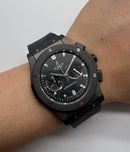 Hublot Classic Chrono OxiBlack 45mm Mostrador Preto Bisel Aço
