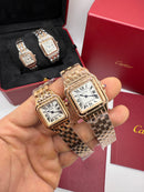 Cartier Panthère - Aço/Rose - 23mm/29mm - Mostrador Branco