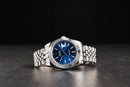 Rolex Datejust 41/36mm Aço, Mostrador Azul Luneta Canelada