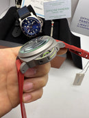 Panerai Luminor Marina 44mm Aço Mostrador Preto Pulseira Borracha
