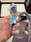 Patek Philippe Cubitus Aço, Fases da Lua 42mm, Mostrador TIFFANY