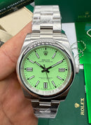 Rolex Oyster Perpetual 36mm/41mm Aço Mostrador Abacate