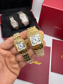 Cartier Panthère - Aço/Dourado - 23mm/29mm - Mostrador Branco