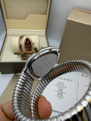 Bvlgari Serpenti Tubogas 01 Volta 35mm Aço/Dourado Mostrador Verde - Cravejado