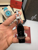 Patek Philippe Nautilus 39mm, Mostrador Chumbo, Pulseira Couro
