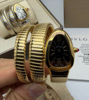 Bvlgari Serpenti Tubogas 02 Voltas 35mm Aço/Dourado Mostrador Preto