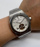 Audemars Piguet Royal Oak Turbilhão 41mm Mostrador Branco Bezel Aço Pulseira Aço