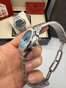 Patek Philippe Nautilus Fases da Lua 40mm, Aço - TIFANNY