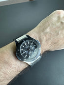 Hublot Big Bang 44mm Aço Mostrador Preto Bezel Preto