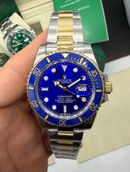 Rolex Submariner Date 41mm Aço/Dourado Mostrador Azul Luneta Azul