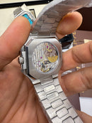 Patek Philippe Cubitus Aço, Fases da Lua 42mm, Mostrador Azul