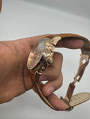 Patek Phillippe Fases da Lua 42mm Aço/Rose, Pulseira Couro