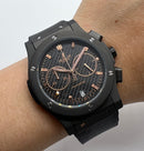 Hublot Classic Chrono OxiBlack 45mm Mostrador Carbon Bisel Aço