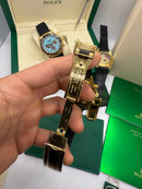 Rolex Daytona 40mm Dourado Mostrador Dourado Luneta Preta