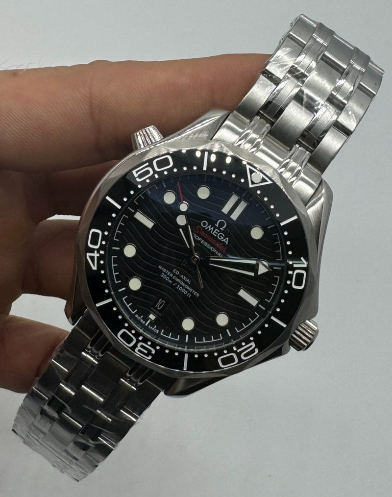 Omega Seamaster Co-Axial 40mm Mostrador Preto