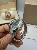 Bvlgari Serpenti Tubogas 01 Volta 35mm Aço Mostrador Verde
