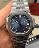 Patek Philippe Nautilus 41mm, Mostrador Azul, Pulseira Aço - CLONE
