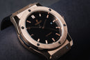 Hublot Classic Fusion 45mm Rosé Mostrador Preto Bisel Rosé