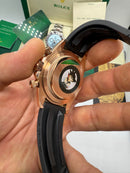 Rolex Daytona Everose 40mm - Mostrador Chocolate - Pulseira OysterFlex - CLONE
