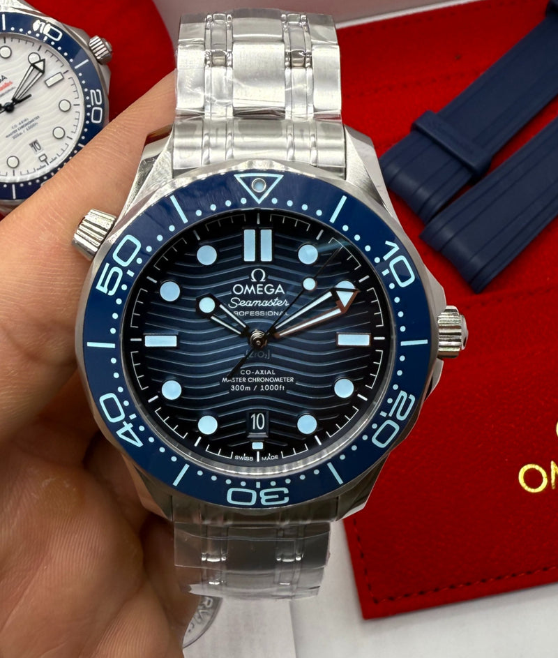 Omega Seamaster Diver 300M Summer Blue 42mm, Aço - CLONE