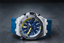 Audemars Piguet Royal Oak Offshore 43mm Aço Mostrador Azul Bezel Aço