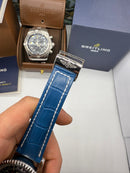 Breitling Navitimer 42mm Aço Pulseira Couro