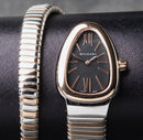 Bvlgari Serpenti Tubogas 01 Volta 35mm Aço/Rosé Mostrador Preto
