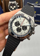 Breitling Super Chronomat Aço 44mm Pulseira Borracha