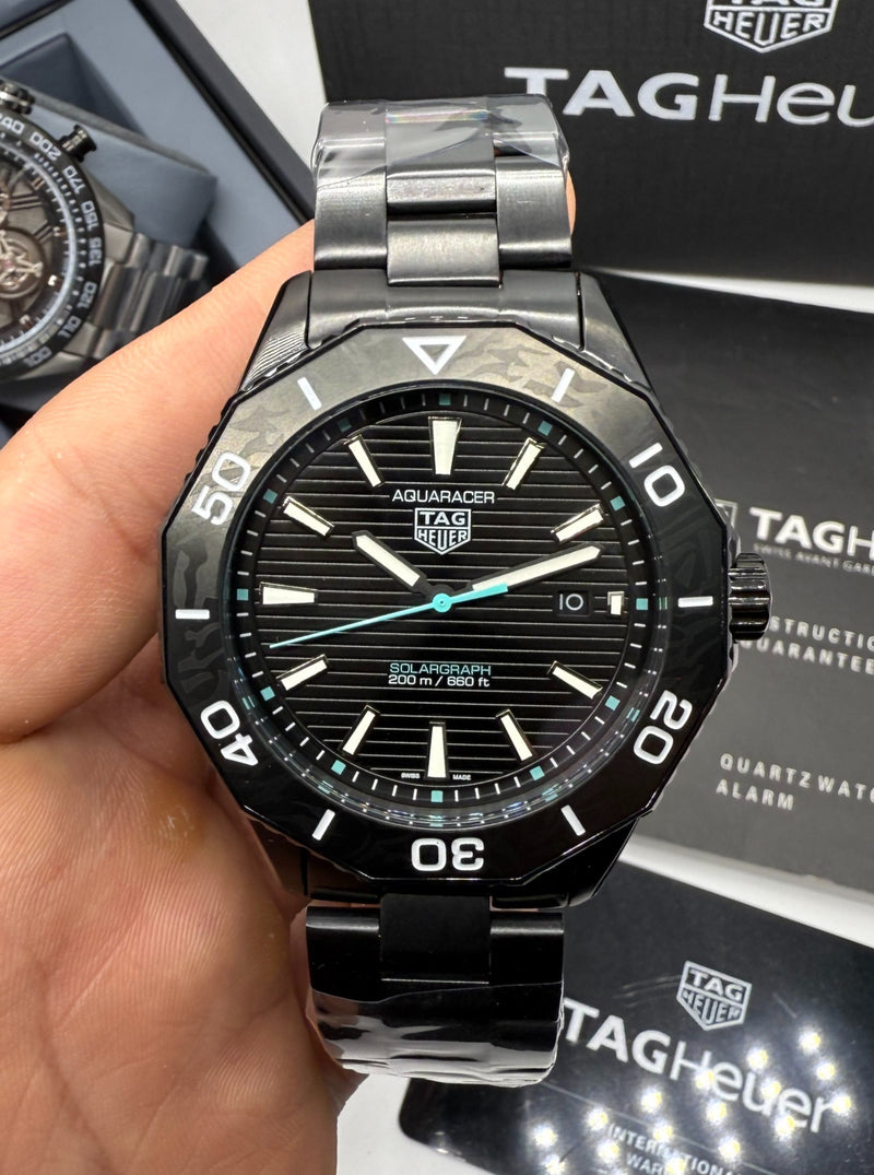 Tag Heuer Aquarecer 300, 41mm, Aço OxBlack - Solargraph