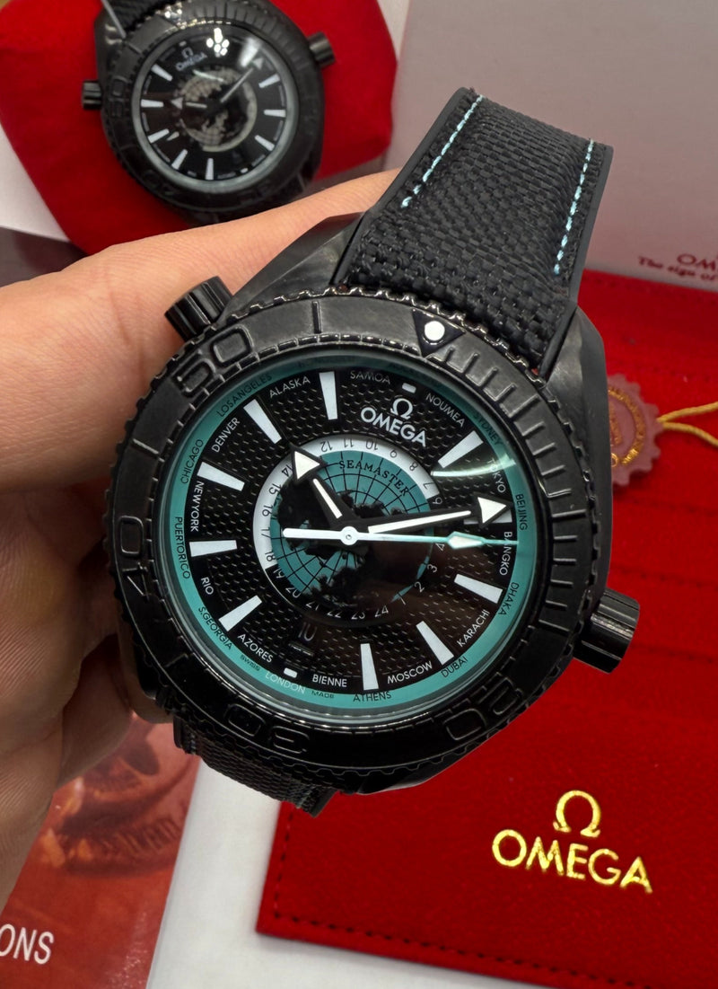 Omega Planet Ocean Co-Axial Master 45,5mm Aço/OxBlack DEEP BLACK