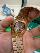 Rolex Oyster Perpetual Land‑Dweller 40mm Aço/Dourado, Mostrador Azul Glacial