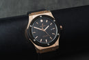 Hublot Classic Fusion 45mm Rosé Mostrador Preto Bisel Preto