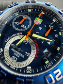 Tag Heuer F1 Cronometro 44mm Aço Mostrador Azul Luneta Azul