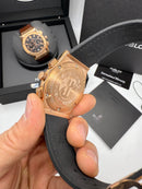 Hublot Vendome Classic Chrono 45mm Aço/Rosê Mostrador Preto